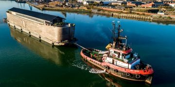 ‘Unsafe’ Ark is stranded at Ipswich amid international dispute